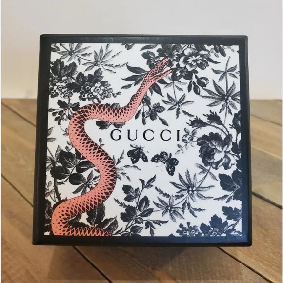 Gucci Jewelry - Gucci Black and White Floral Box with Red Snake